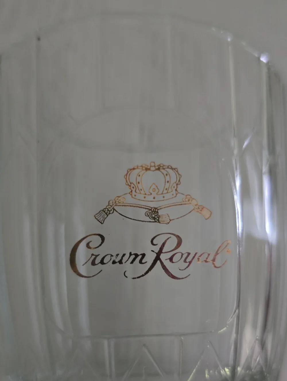 Pair of Crown Royal Ribbed Whiskey Glasses